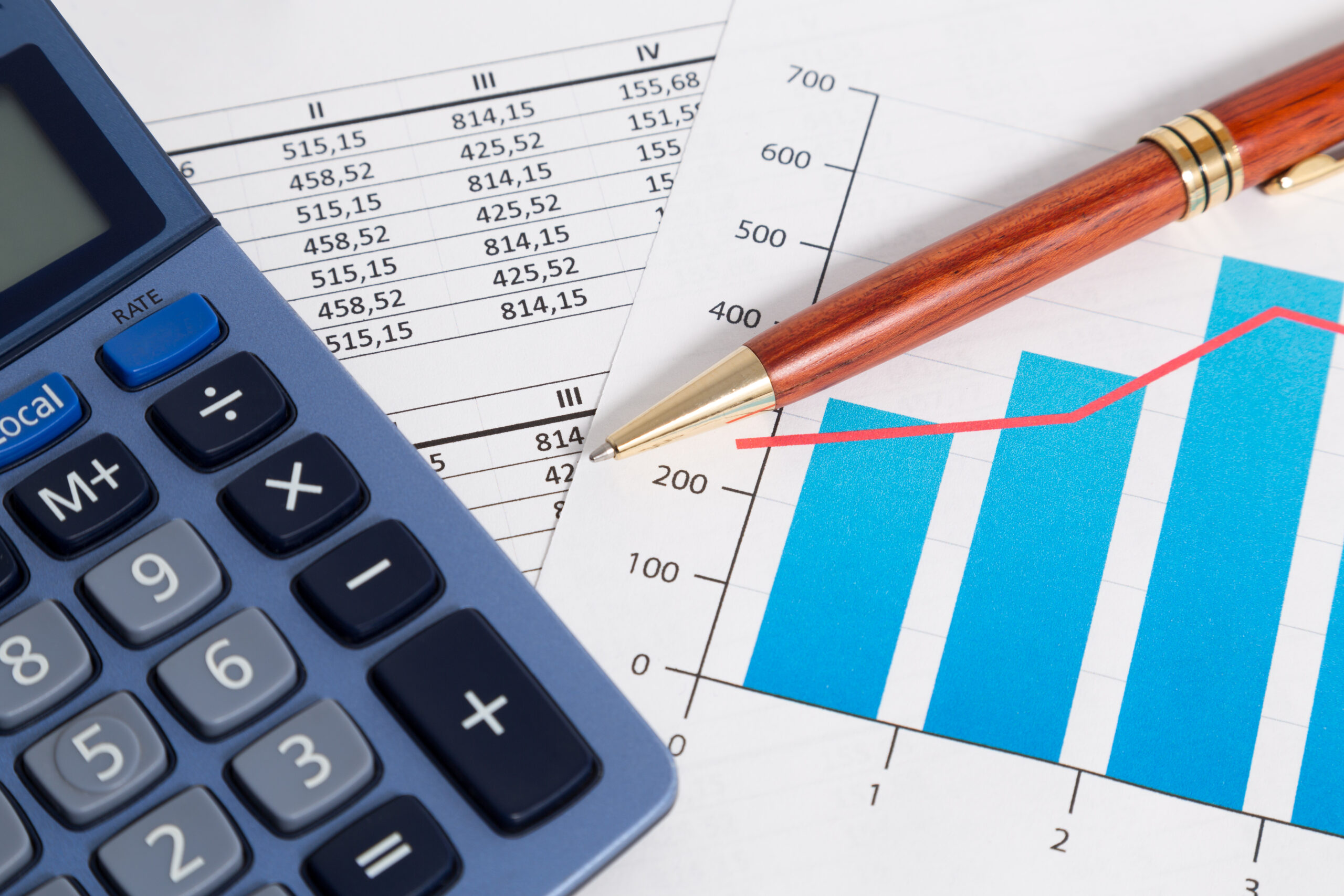 Business accounting and finance Balance and calculating results of a business accounting
